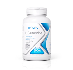L-GLUTAMINE 500mg 120 Vegetarian Capsules