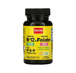METHYL B-12 & METHYL FOLATE (Lemon Flavor) 100 Chewable Tablets