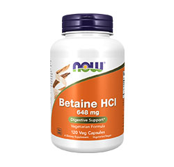 BETAINE HCL 648mg 120 Vegetarian Capsules