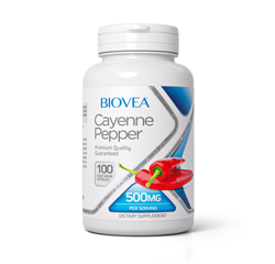 CAYENNE PEPPER 500mg 100 Vegetarian Capsules