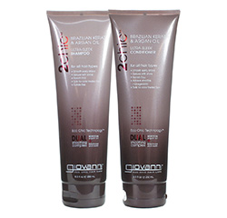 2CHIC BRAZILIANISCHES KERATIN und ARGAN ÖL ULTRA-GLATT CONDITIONER SHAMPOO & CONDITIONER SPARPAKET