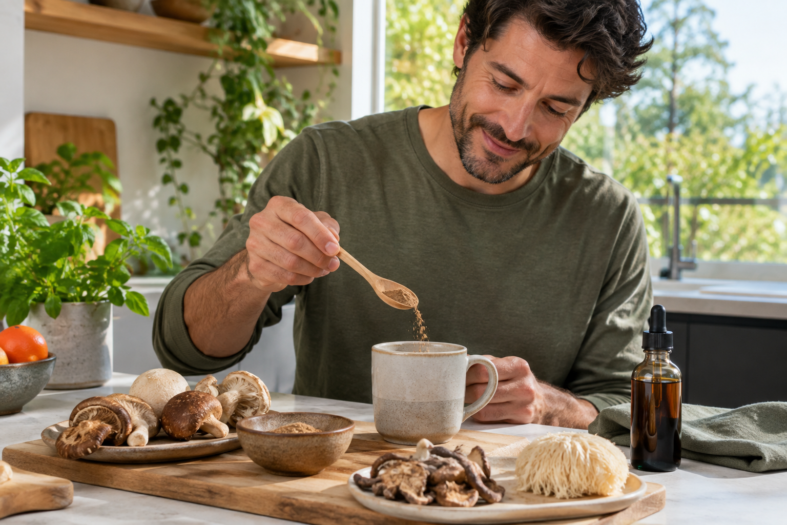 Suplementos de hongos: cápsulas, polvo o gotas